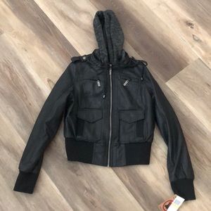 Jou Jou Faux Leather Jacket